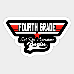 Fourth Grade Let The Adventure Begin Back to School Sticker